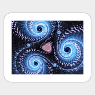 Blue Spirals Sticker